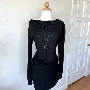 Black Abstract Vanessa Bruno Drop-waist Mini Dress